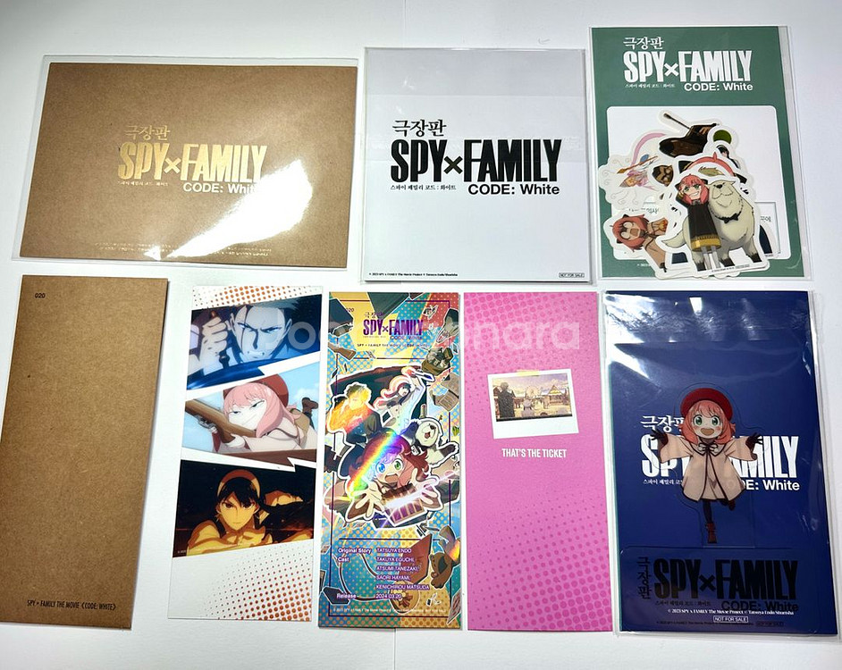 스파이패밀리 색지 TTT 티켓 스탠드 무비씰 굿즈 특전--1