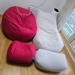 폴리몰리 빈백 세트 (레드104라인, 베이지607라인)