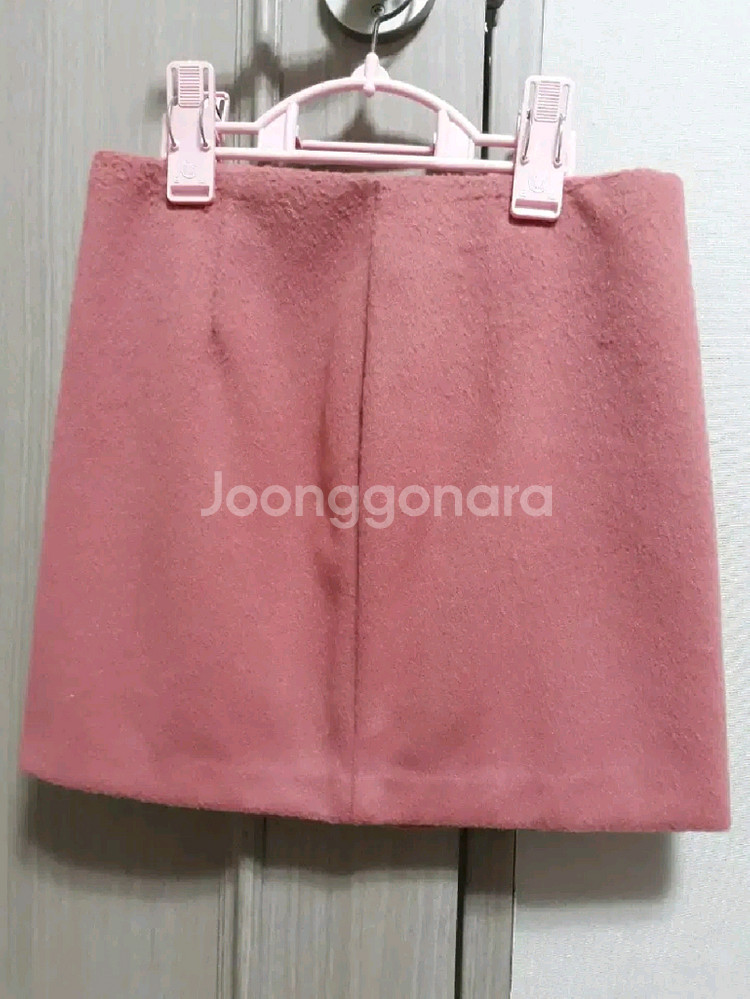 새상품 - 핑크색 울 미니스커트--0
