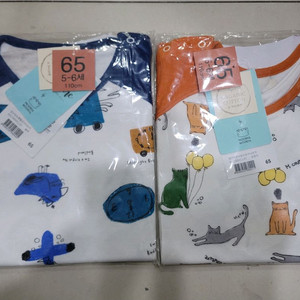 무냐무냐 롱수면조끼 65호 총2장 새상품 택포