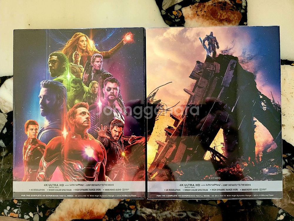 어벤져스3+4 4K 블루레이 스틸북 한정판--2