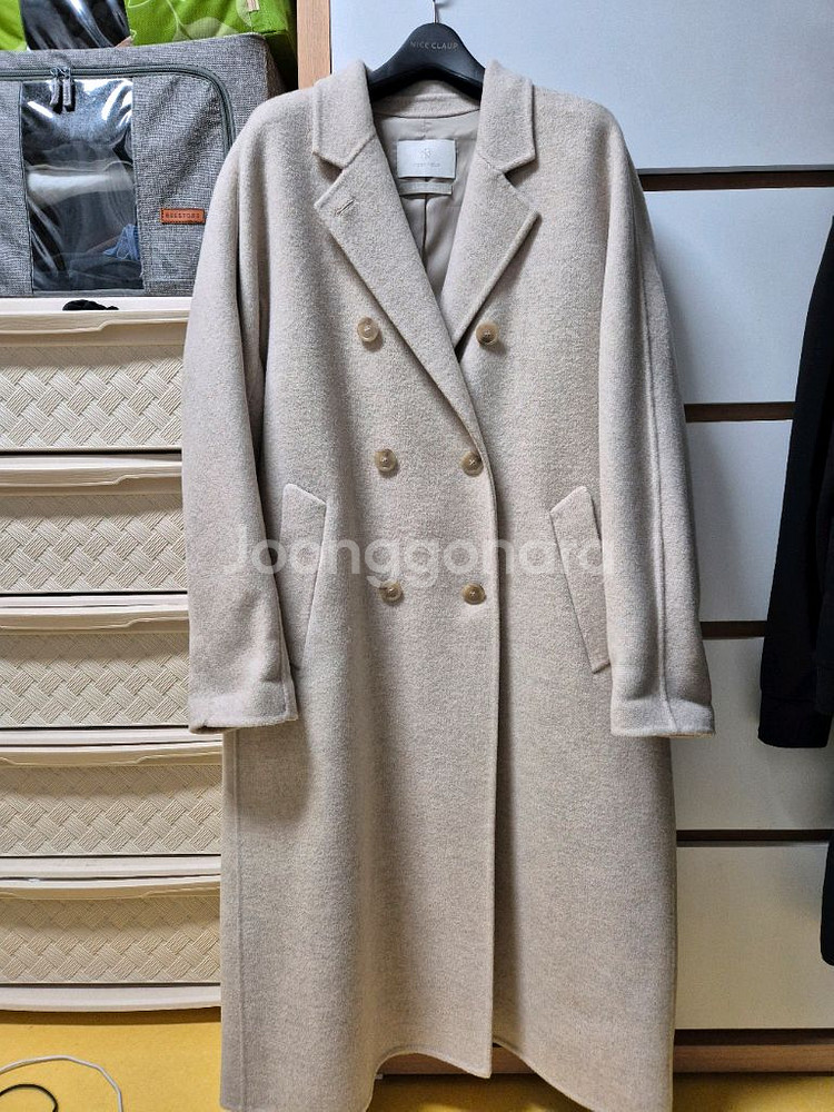 여성 핸드메이드 울100 코트--0