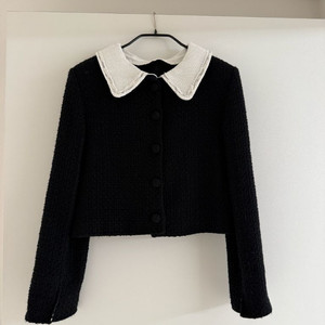 한섬 마인 트위드 자켓 블랙 MINE 23FW