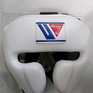 위닝 헤드기어 화이트 m사이즈 팝니다.