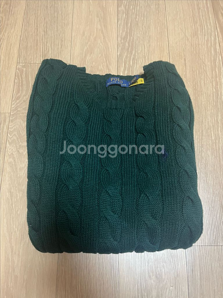 폴로 랄프로렌 케이블 꽈배기 니트 L 새옷--0