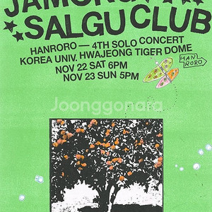 한로로 콘서트 11월 22일(토콘) 스탠딩 2연석 양도