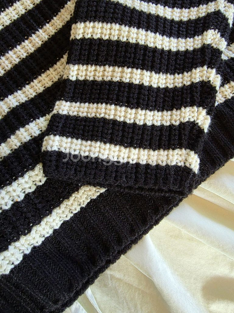 Aro 스트라이프 니트 free 단가라--2