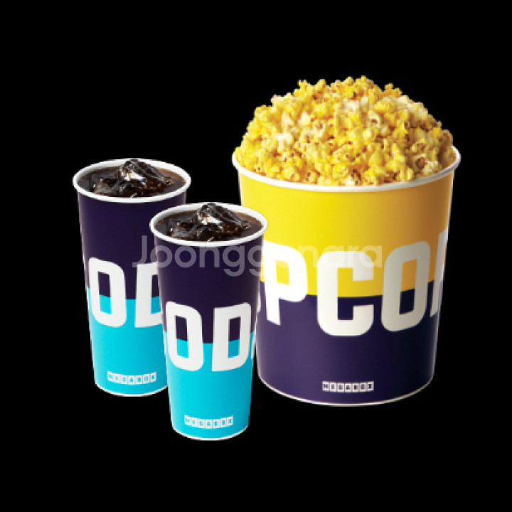 (거래완료) 메가박스 카라멜 팝콘 탄산 매점 콤보--0