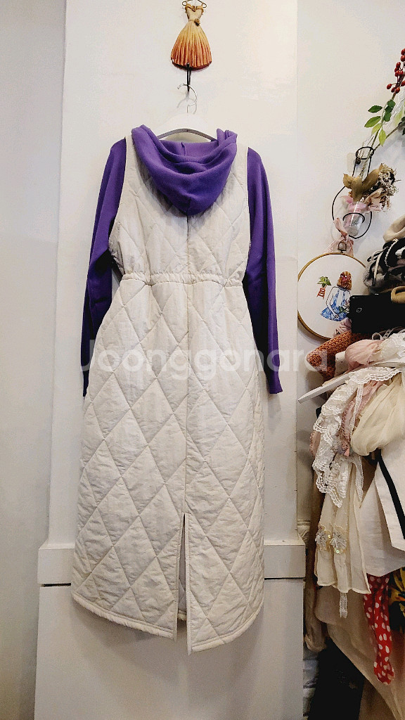 퀼팅 본딩원피스 2.띠어리 캐시미어 퍼플후드니트--4