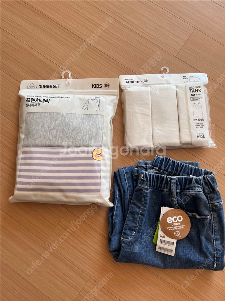 탑텐키즈 실내복, 런닝, 청바지--0