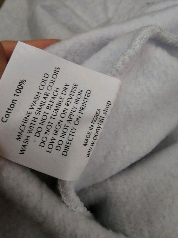 기모) 포니테일 하프집업 멜란지그레이 버건디 로고--6