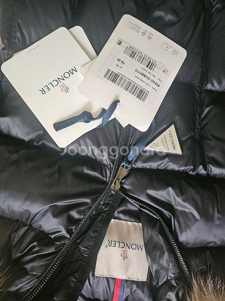 몽클레어 보에딕 여성 블랙 롱패딩 폭스퍼 00사이즈--1