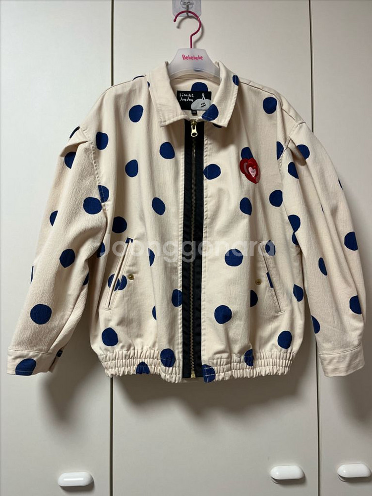 리미떼두두 도트로즈 자켓 점퍼 2xl 퍼프--0