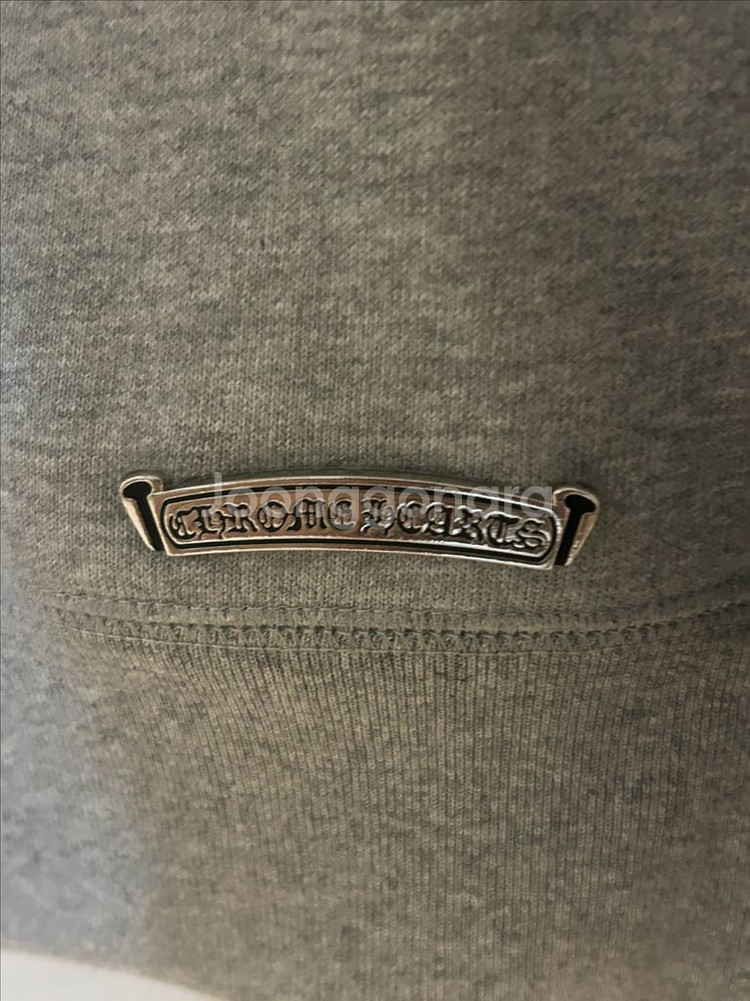 크롬하츠 레더패치 후드집업--2