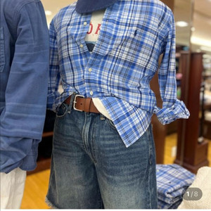 폴로 플래드 옥스포드 셔츠