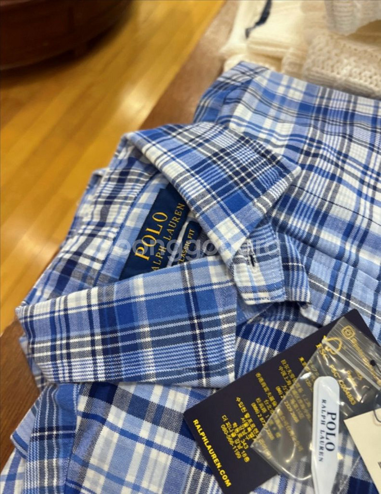 폴로 플래드 옥스포드 셔츠--1