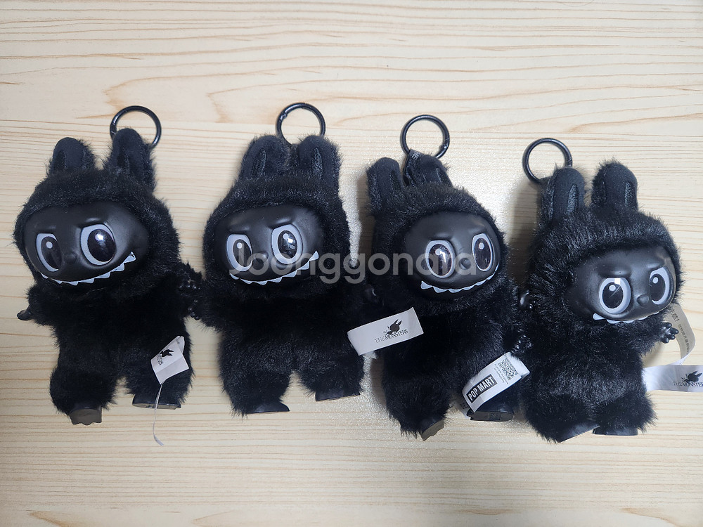(새제품) 블랙(검정) 라부부 인형키링--1