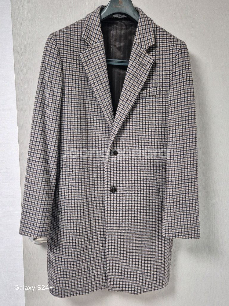 올젠 체크 캐시미어 코트 100 (상태최상)--2