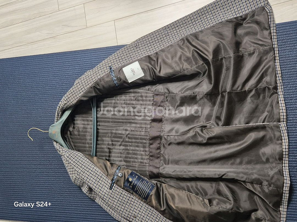 올젠 체크 캐시미어 코트 100 (상태최상)--5