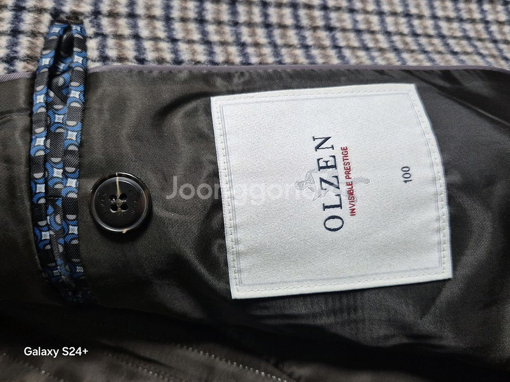 올젠 체크 캐시미어 코트 100 (상태최상)--6