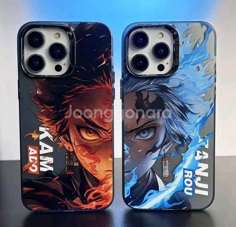 (새상품)아이폰12프로맥스 케이스 귀멸의칼날 탄지로--1