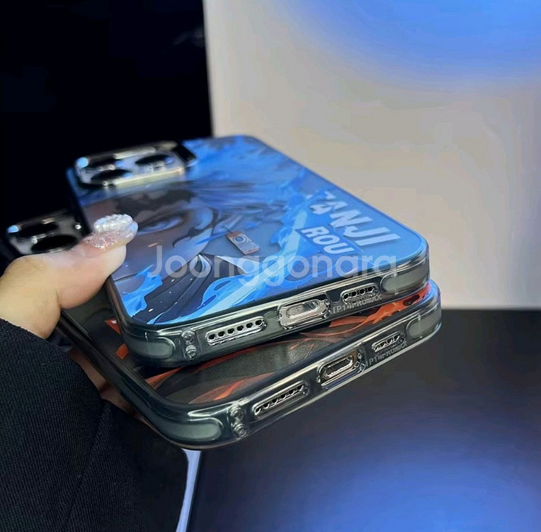 (새상품)아이폰12프로맥스 케이스 귀멸의칼날 탄지로--5