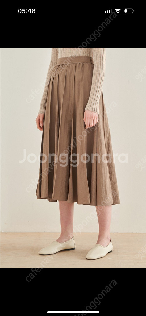 더캐시미어 플리츠 스커트 치마--0