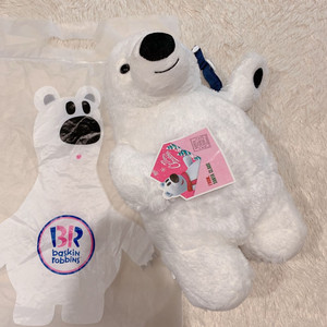 베스킨라빈스 폴라베어 북극곰 인형 미사용 택O 이미지