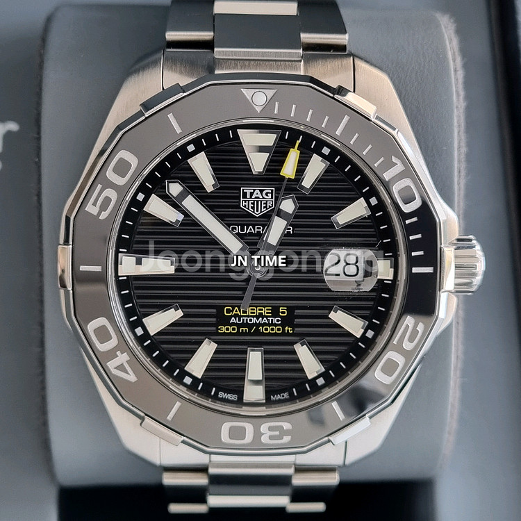 태그호이어 아쿠아레이서 구형 오토 검판 43mm--0