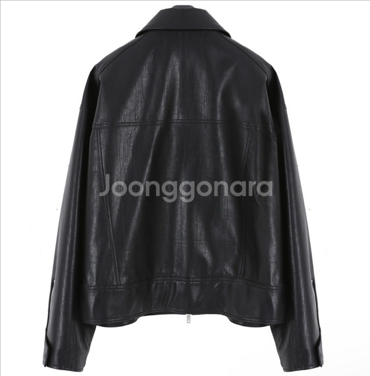 디앤에스알 dnsr 비건 레더자켓 라이더자켓--2