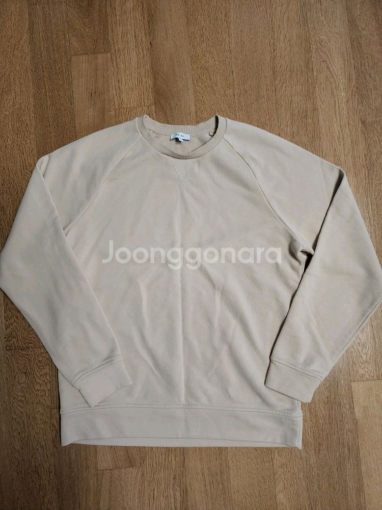 영국 REISS 런던 맨투맨 톤다운 베이지크림컬러--0