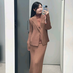 이세이미야케 해칭 자켓,스커트,쉬폰탑 플리츠플리즈