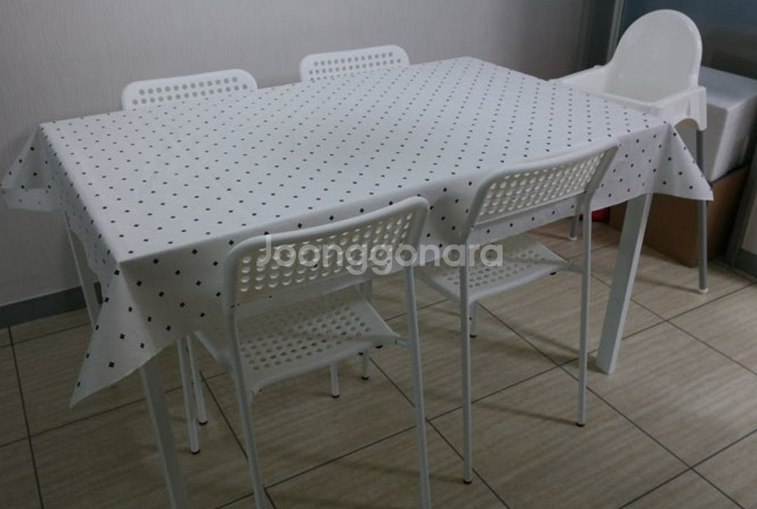 이케아 멜토르프 4인용 식탁테이블데스크&이케아아데의자4--1