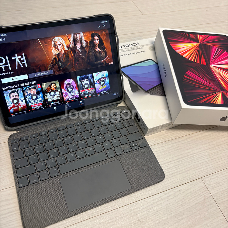 아이패드 프로 m1 11인치(128g) 3세대와 로지텍--1