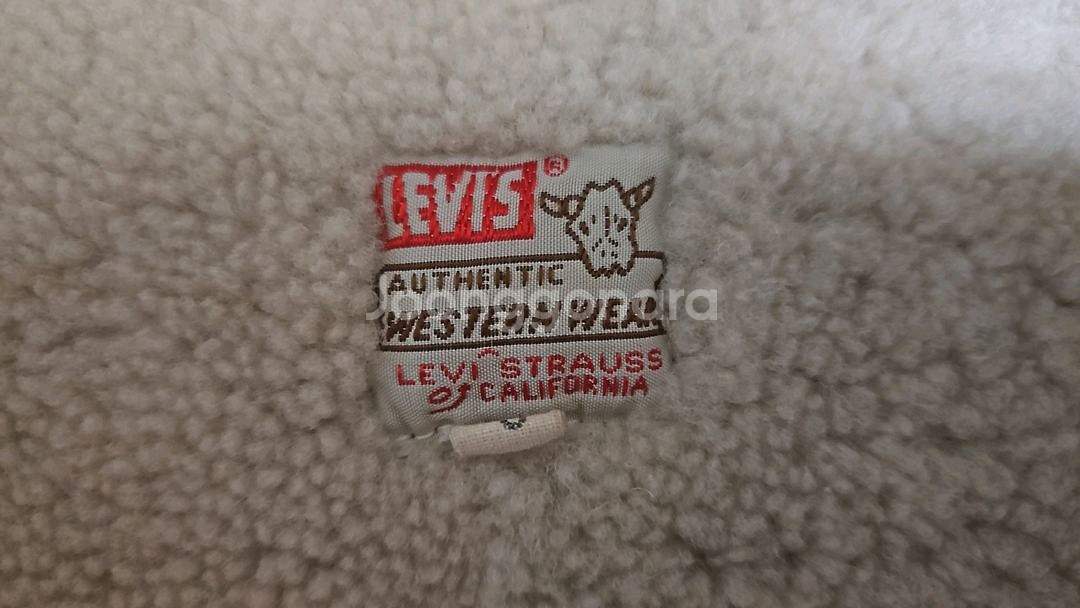 리바이스 LVC 1960s 레더 쉘퍼 자켓 S사이즈--3