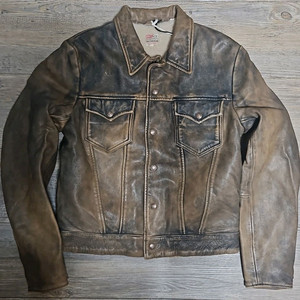 리바이스 LVC 1960s 레더 쉘퍼 자켓 S사이즈