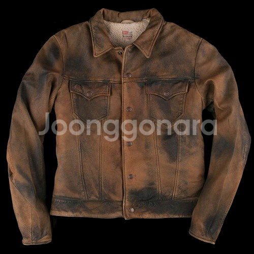 리바이스 LVC 1960s 레더 쉘퍼 자켓 S사이즈--7