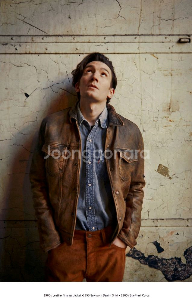 리바이스 LVC 1960s 레더 쉘퍼 자켓 S사이즈--9