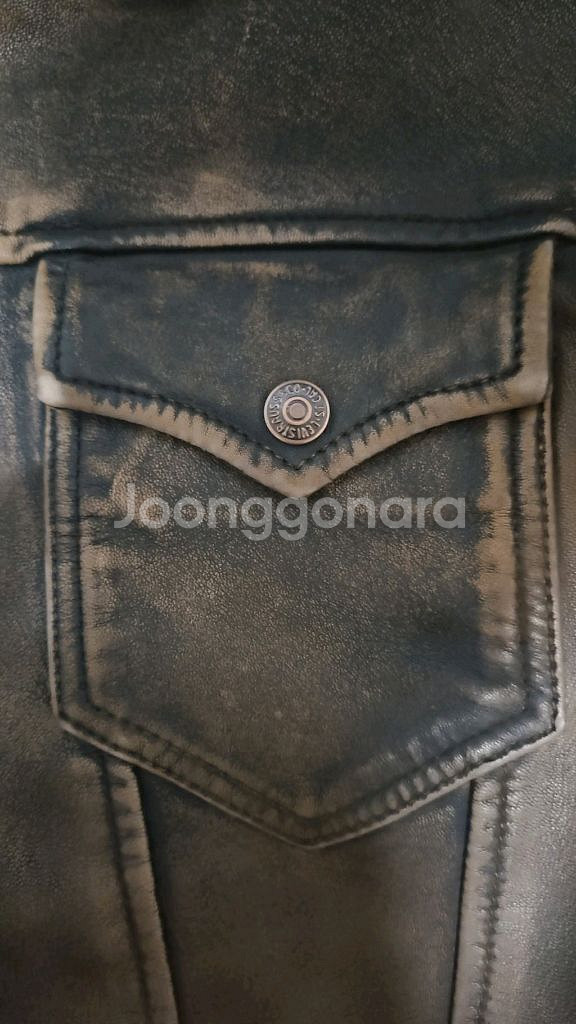 리바이스 LVC 1960s 레더 쉘퍼 자켓 S사이즈--4