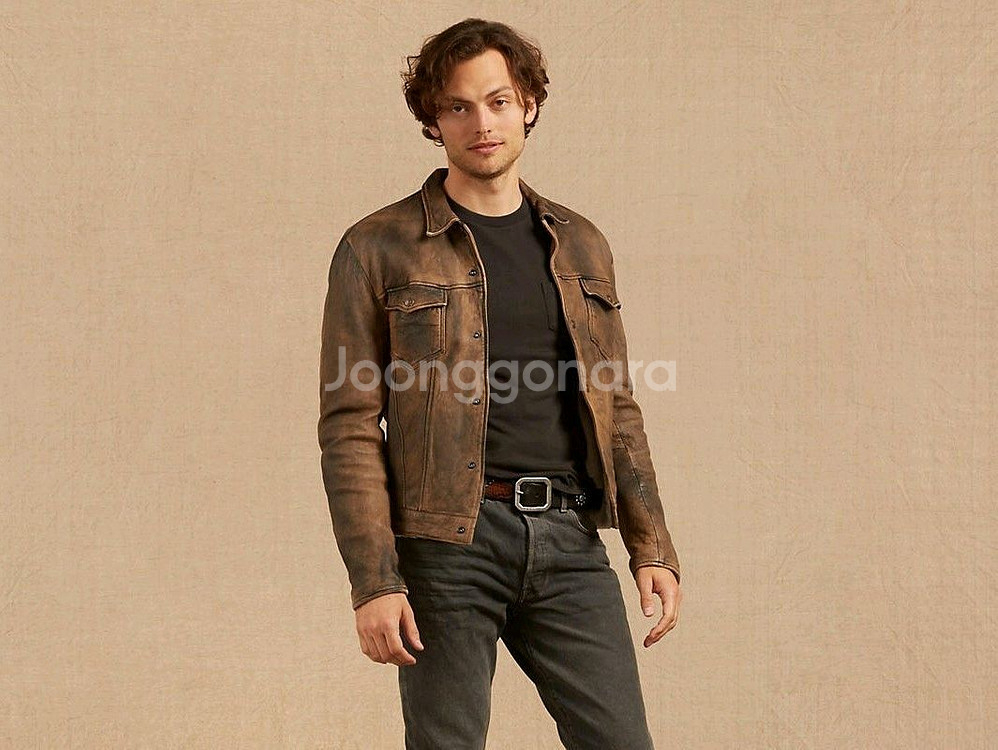 리바이스 LVC 1960s 레더 쉘퍼 자켓 S사이즈--8