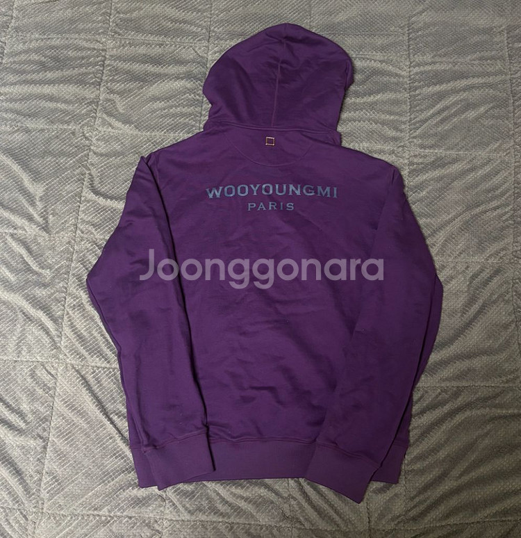 우영미 백로고 후드티 퍼플 50사이즈--0