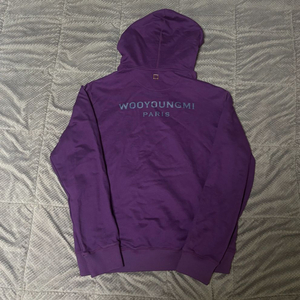 우영미 백로고 후드티 퍼플 50사이즈
