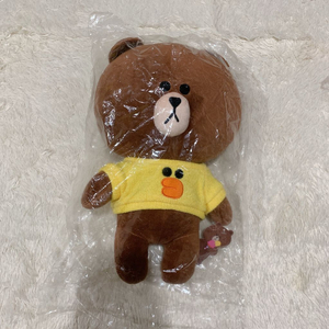 베스킨라빈스 라인프렌즈 콜라보 브라운 곰인형 미사용 택O 이미지