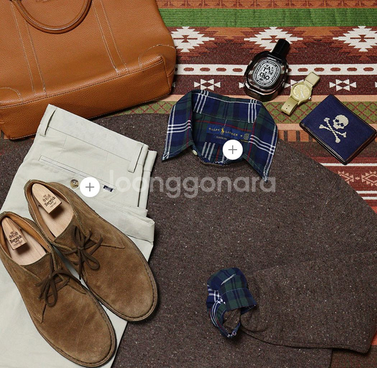 (xl) 브룩스 브라더스 램스울 도네갈 니트 스웨터--2