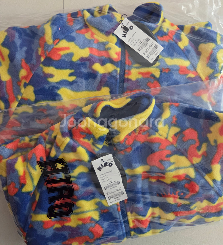 할인가)히로 패턴플리스집업 블루 140 150 160--0