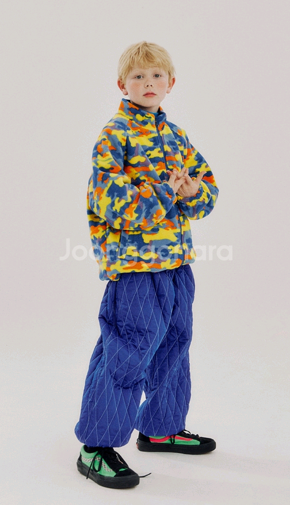 할인가)히로 패턴플리스집업 블루 140 150 160--4