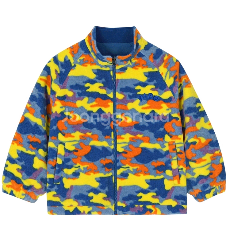 할인가)히로 패턴플리스집업 블루 140 150 160--7