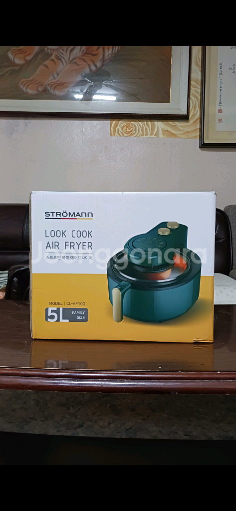 새제품 스트로만 룩쿡 보이는 투명창 에어프라이어 5L--0
