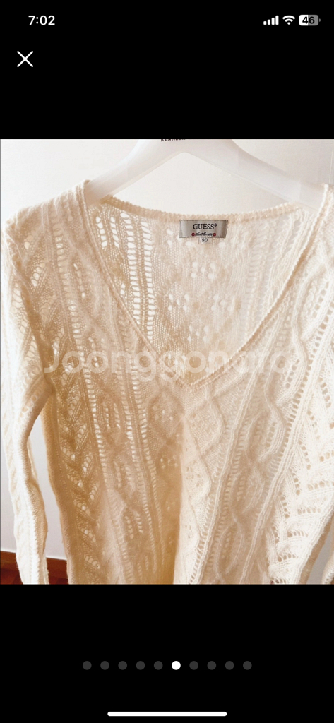 Guess 게스 브이넥 아이보리 스웨터 90--4