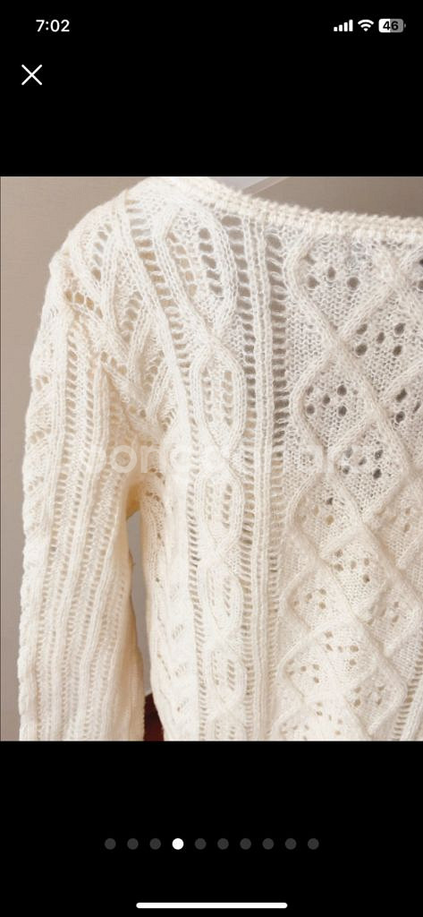 Guess 게스 브이넥 아이보리 스웨터 90--2